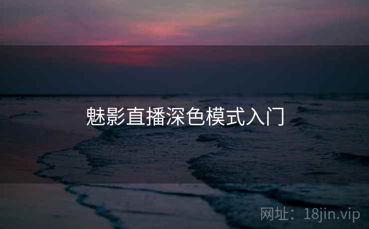 魅影直播深色模式入门  第2张