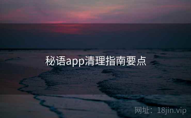 秘语app清理指南要点