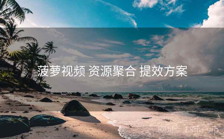 菠萝视频 资源聚合 提效方案